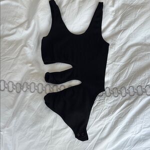 Black Cutout Bodysuit